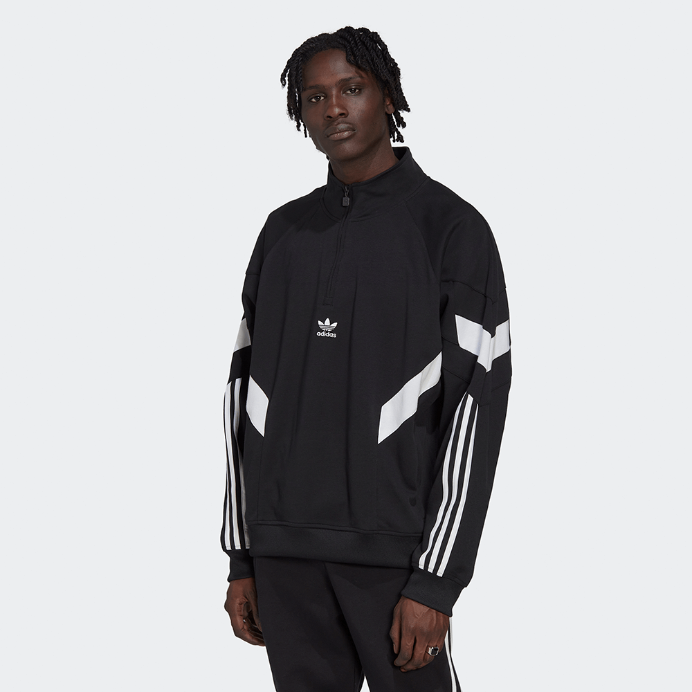 adidas originals sweatshirt rekive half-zip schwarz  stab pullover  jacke kaufen  sneaker kaufen  schuhe kaufen  adidas schuhe  sneaker shop berlin