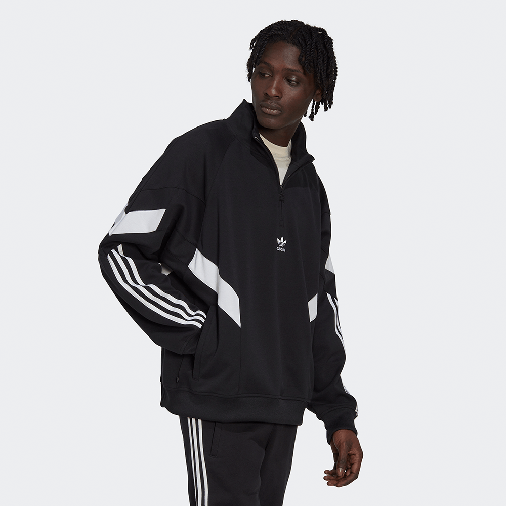 adidas originals sweatshirt rekive half-zip schwarz  stab pullover  jacke kaufen  sneaker kaufen  schuhe kaufen  adidas schuhe  sneaker shop berlin