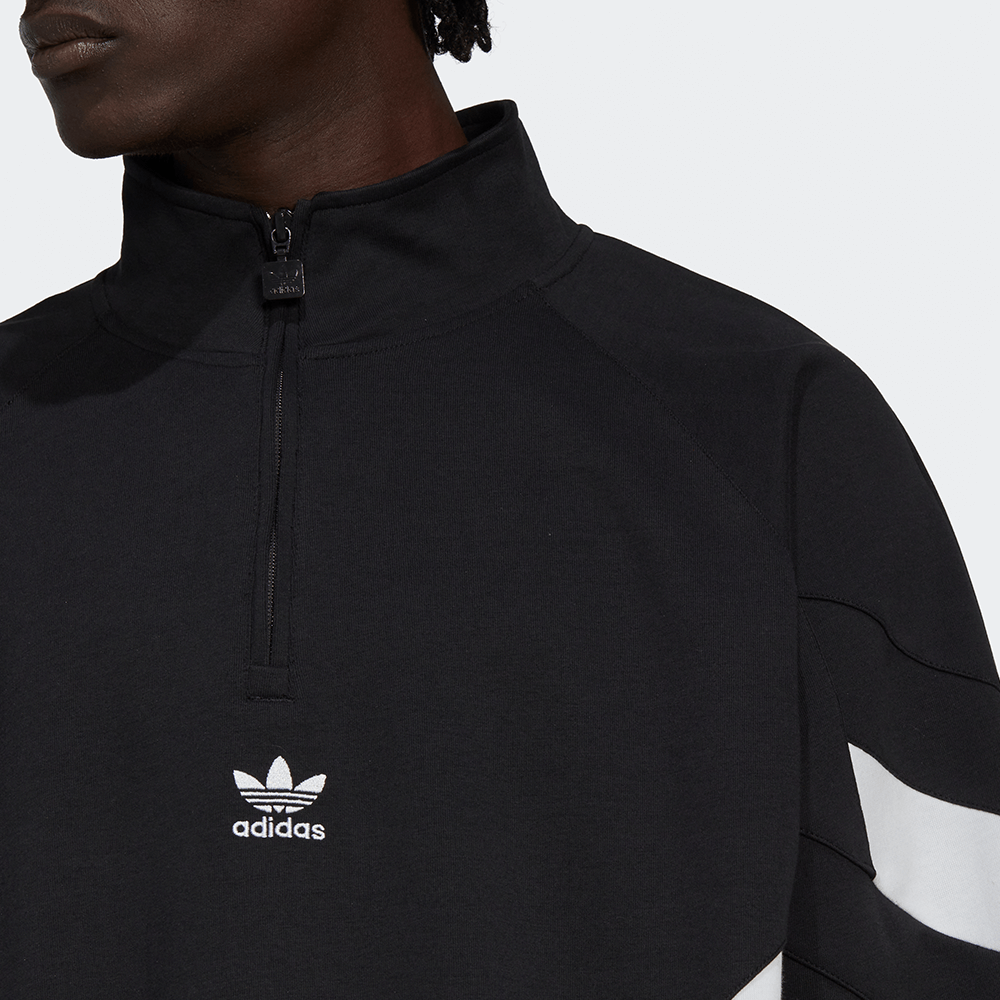 adidas originals sweatshirt rekive half-zip schwarz  stab pullover  jacke kaufen  sneaker kaufen  schuhe kaufen  adidas schuhe  sneaker shop berlin