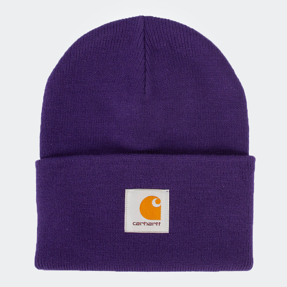 "Carhartt WIP Acrylic Watch Hat Tyrian Beanie Strickmütze Streetwear Workwear Frontansicht bei Stickabush Berlin."