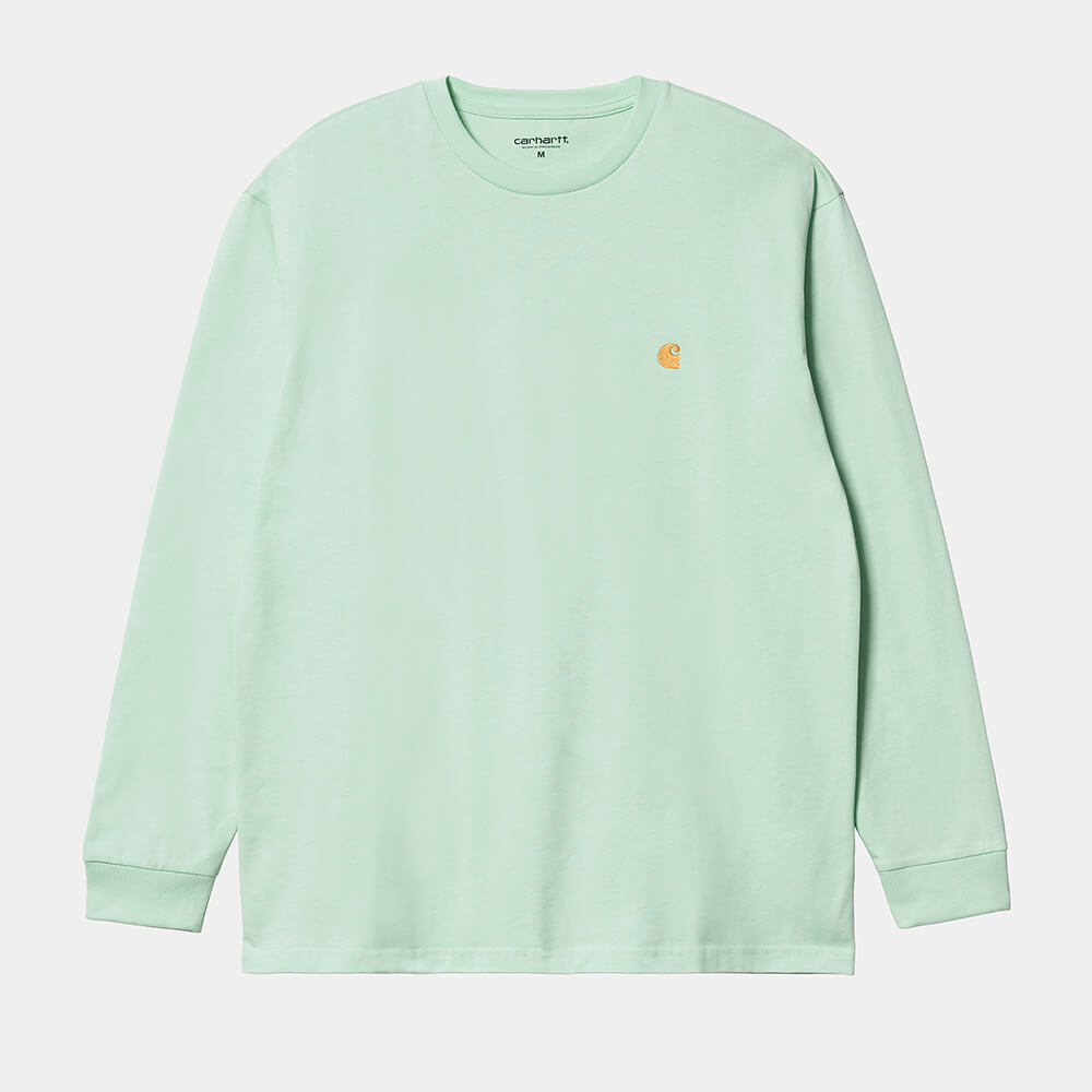 Carhartt WIP L/S Chase T-Shirt: Mintgrün - Bestelle STAB Langarmshirt Herren, kaufen, Sale im Streetwear Shop, Adidas Schuhe.