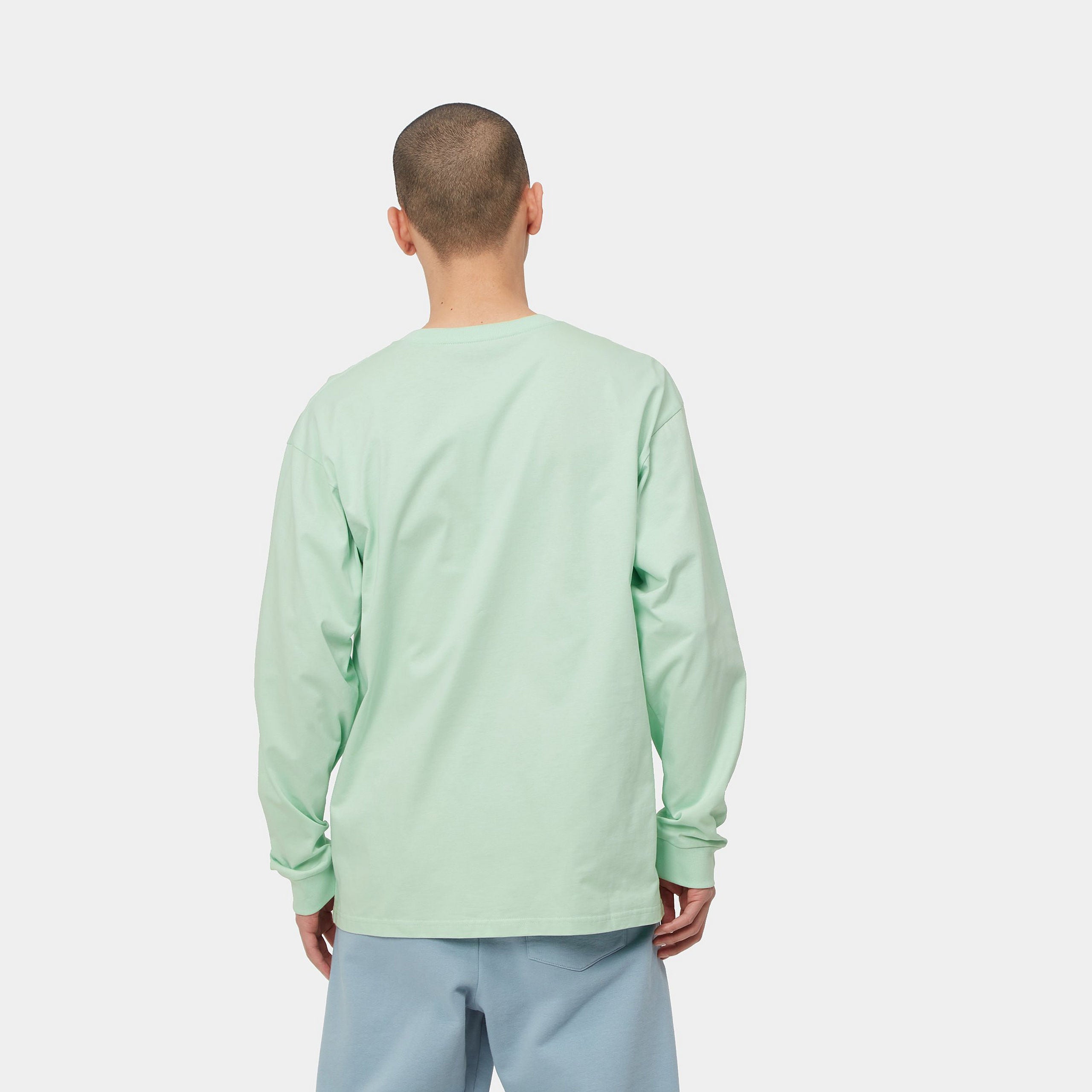 Carhartt WIP L/S Chase T-Shirt: Mintgrün - Bestelle STAB Langarmshirt Herren, kaufen, Sale im Streetwear Shop, Adidas Schuhe.
