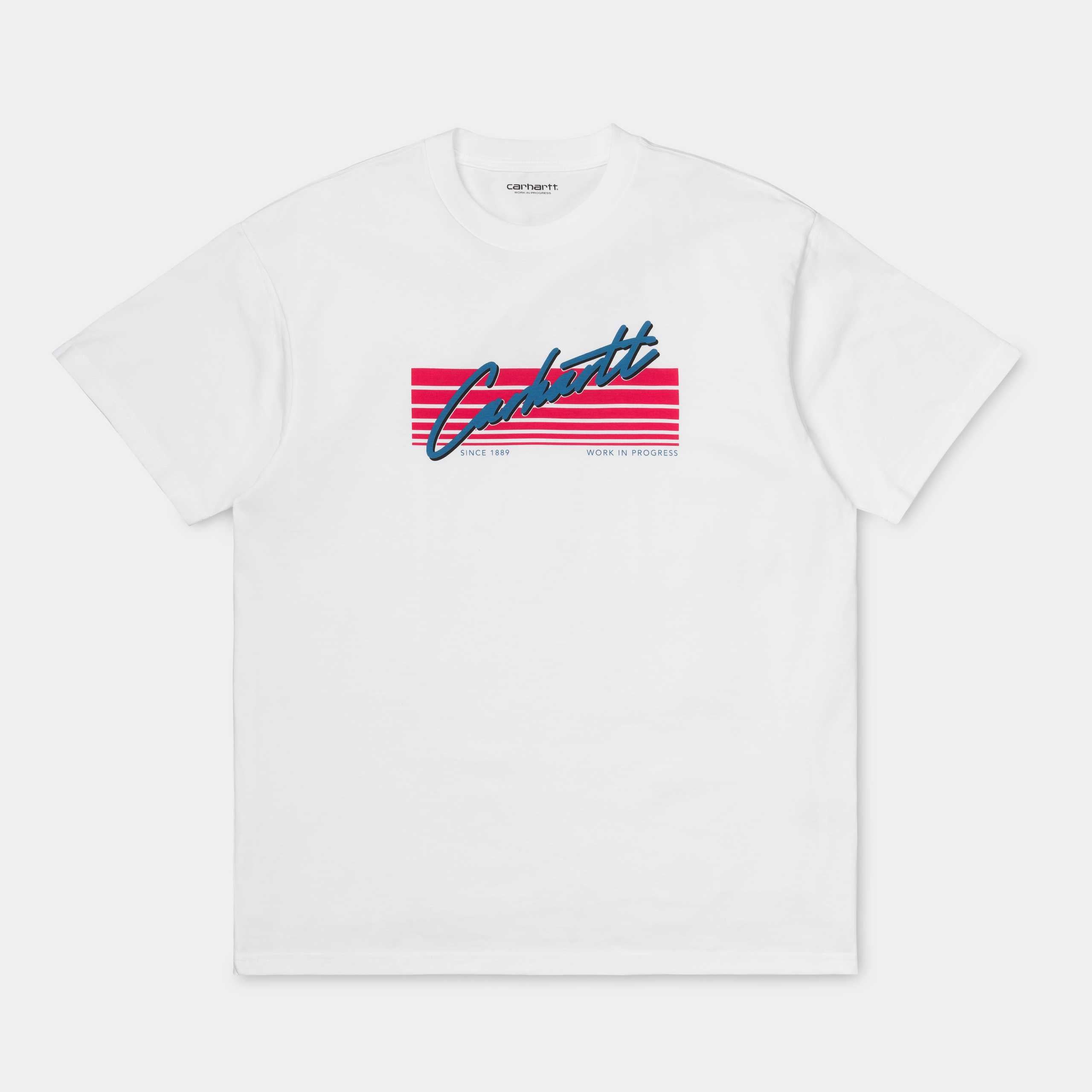 Carhartt WIP S/S Horizon Script T-Shirt: White - STAB T Shirt, günstig t shirt kaufen, Streetwear in Berlin, Sneaker Shop, Schuhe.
