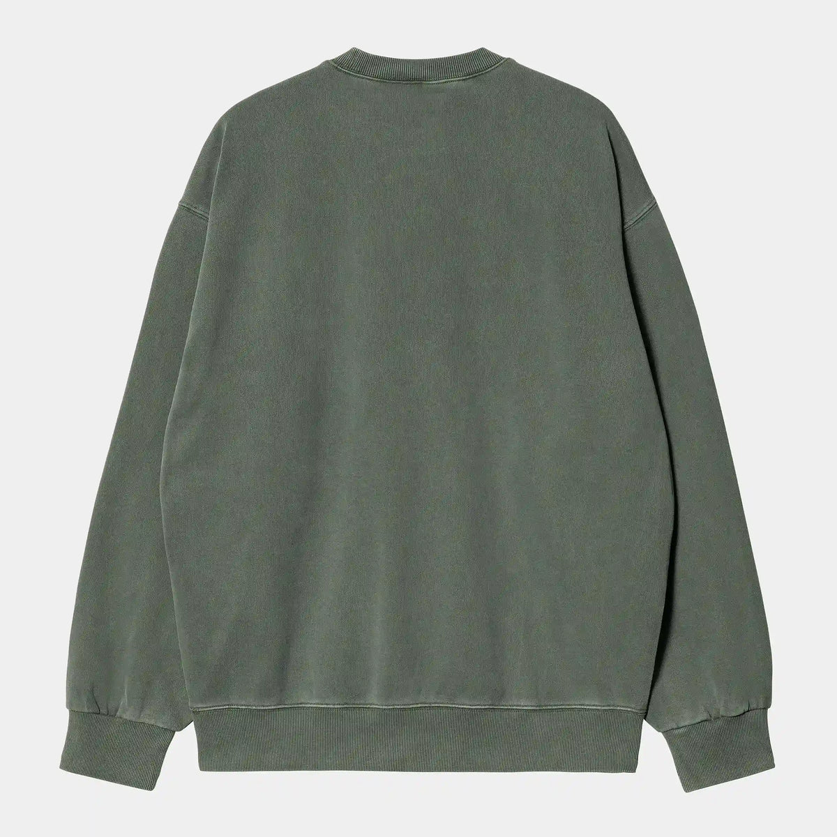 Carhartt WIP Vista Sweat in der Farbe Boxwood (Garment Dyed) Rueckansicht – STICKABUSH Streetwear Store Berlin-Kreuzberg