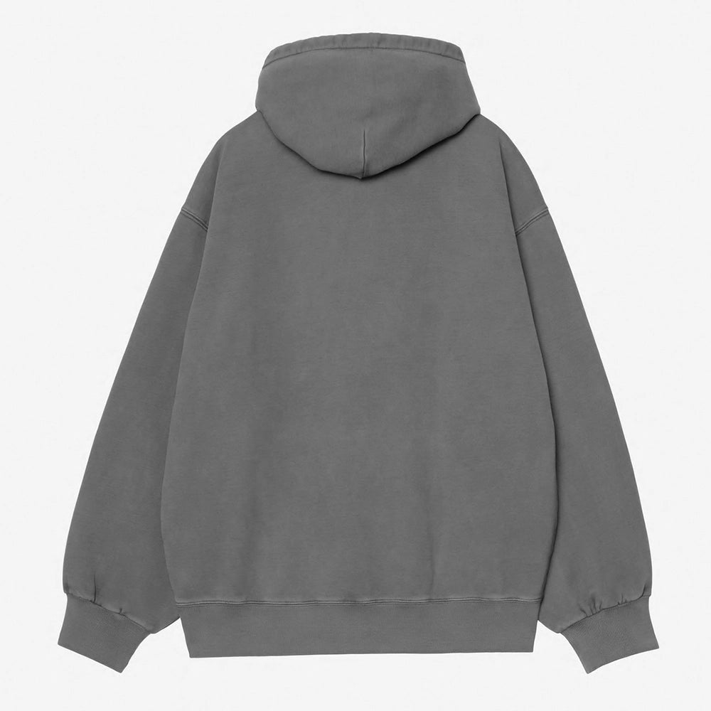 “Carhartt WIP Vista Hoodie in Black. Kapuzenpullover aus gebürstetem Baumwolljersey, mit Kängurutasche und Logo-Stick.“