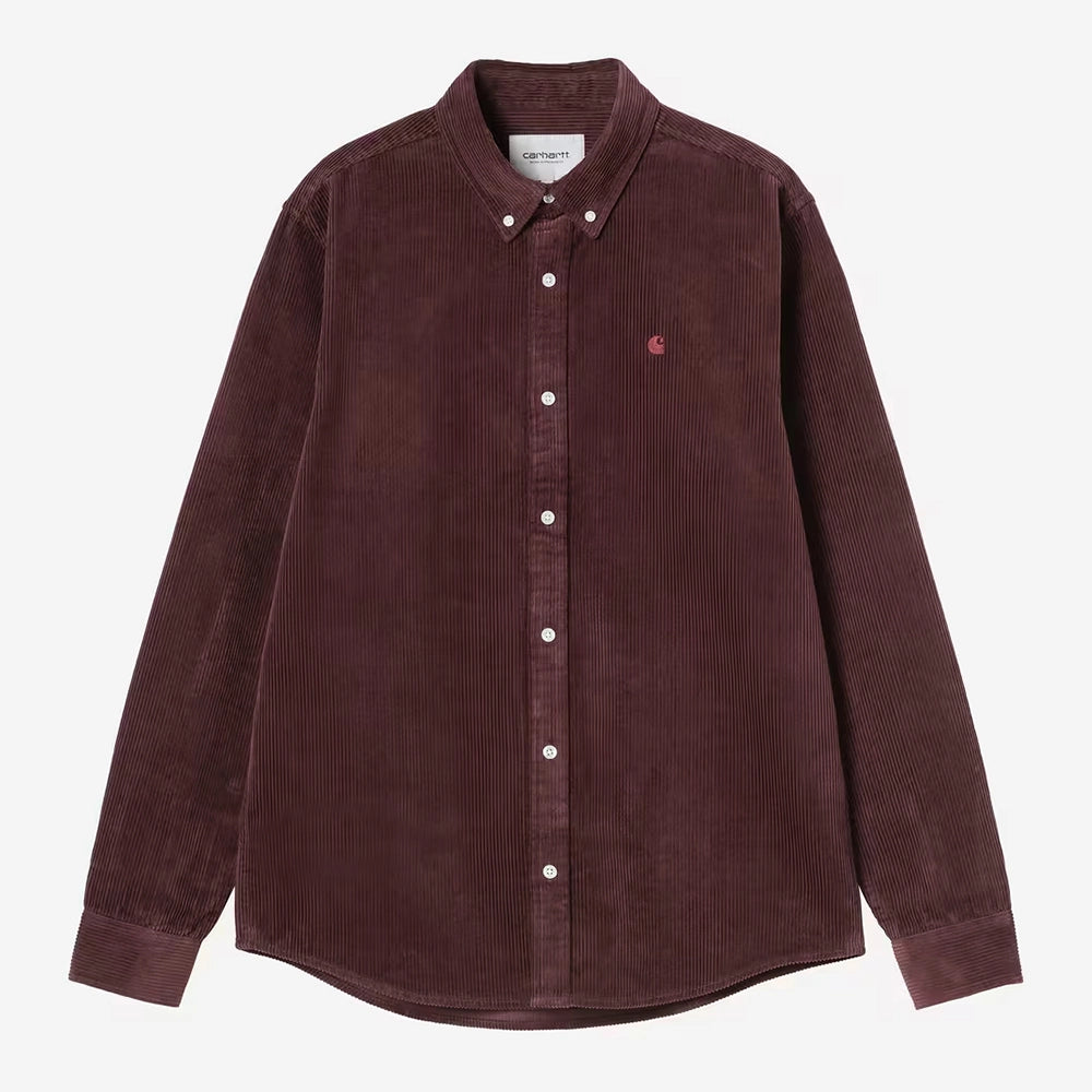 “Carhartt WIP L/S Madison Cord Shirt in Amarone getragen im STICKABUSH Store Berlin Kreuzberg“