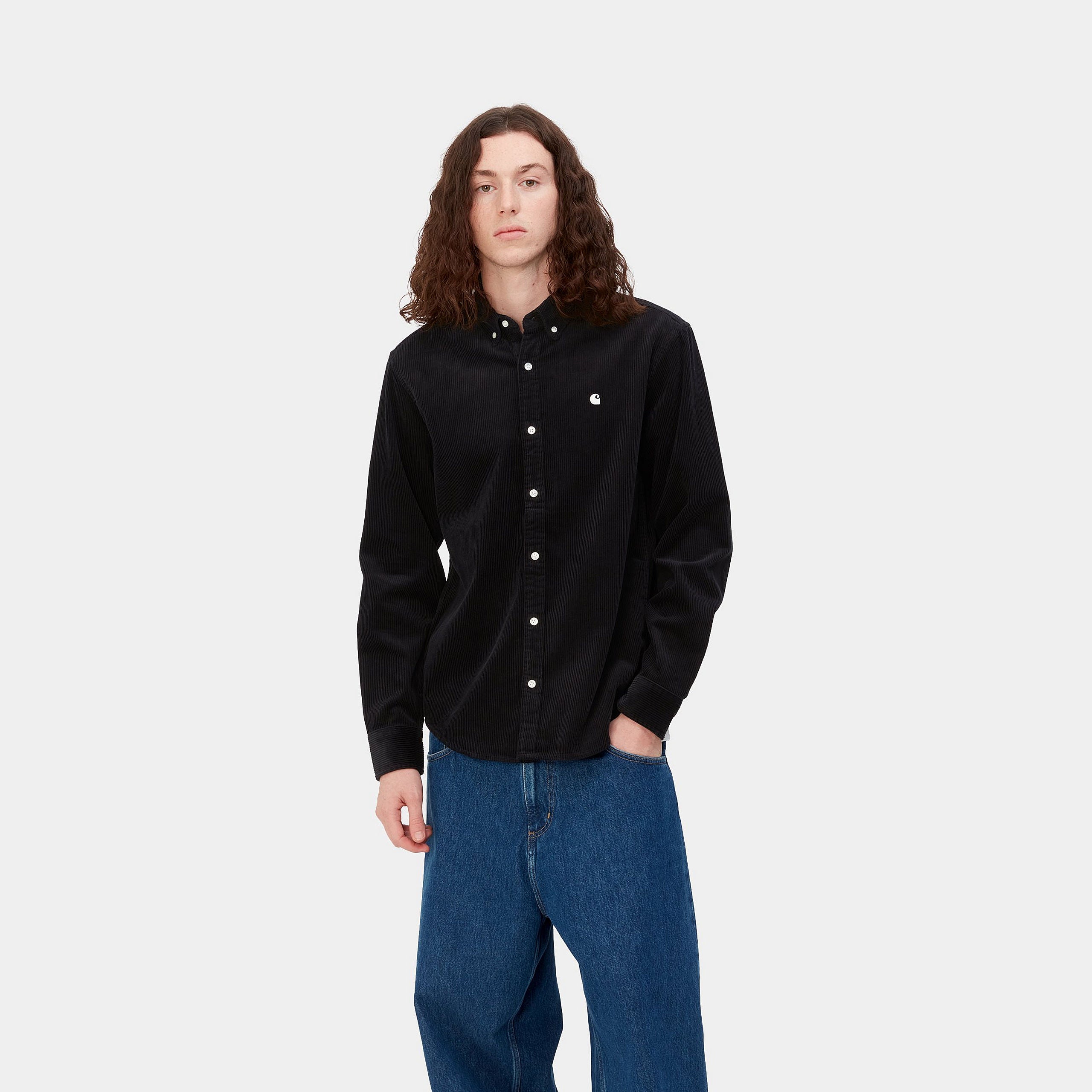 carhartt hemd madison cord black  stab cord  hemd kaufen  hemden kaufen  streetwear berlin shop  sneaker store berlin  carhartt wip