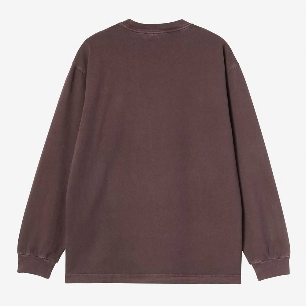 “Carhartt WIP Vista Longsleeve in Beige. Lockeres Shirt aus Baumwolljersey, mit kleinem Logo-Stick auf der Brust.“
