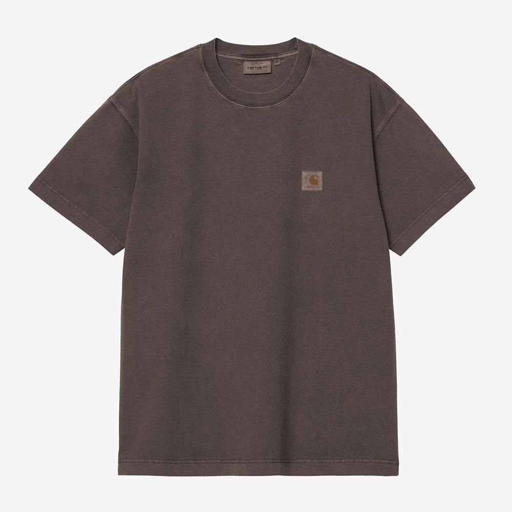 Carhartt WIP S/S Vista T-Shirt in der Farbe Tobacco (Garment Dyed) Frontansicht – STICKABUSH Streetwear Store Berlin-Kreuzberg