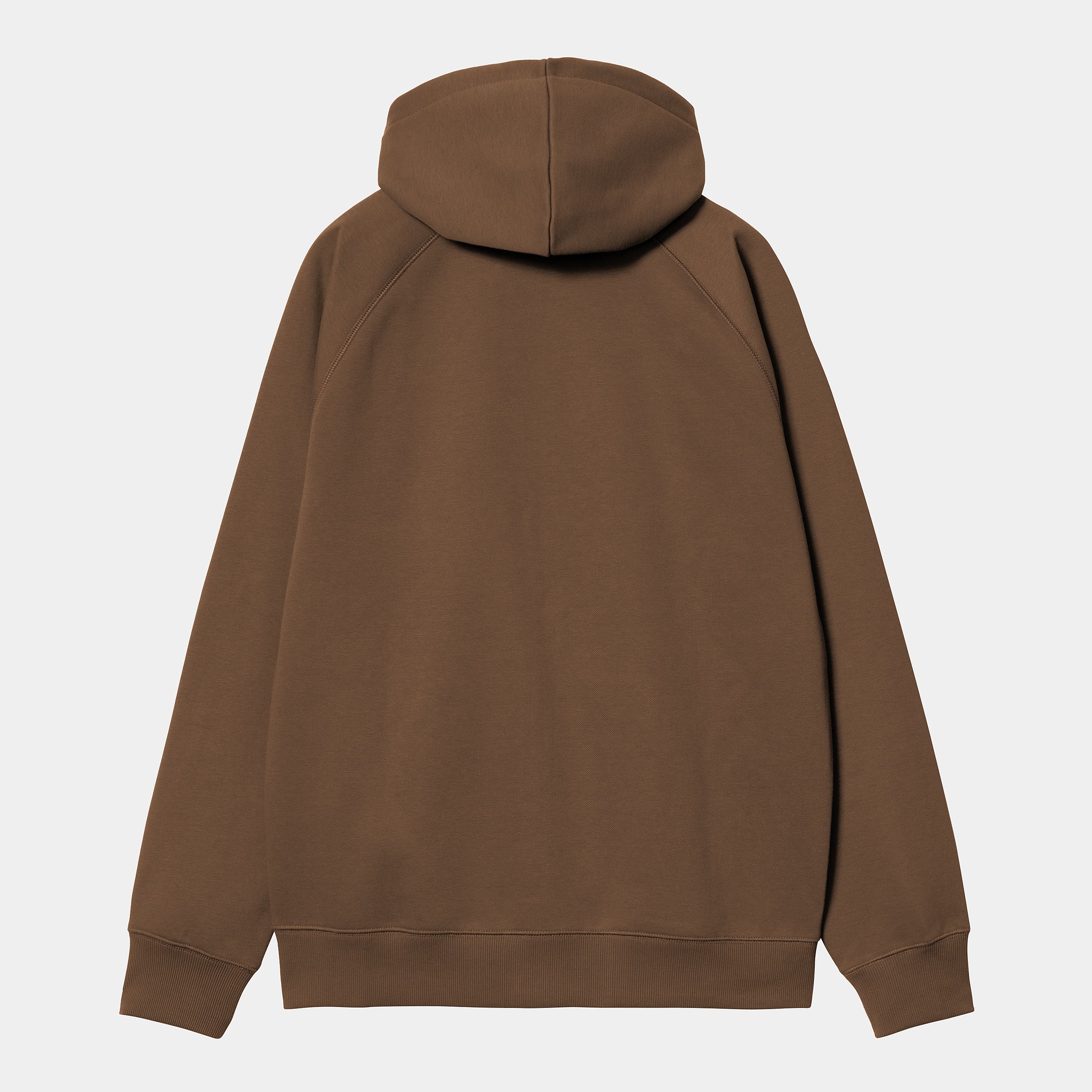 "Carhartt Hooded Chase Jacket in Braun/Gold, I033664_218_XX, Carhartt Zip Hoodie aus Baumwollmischung, Kapuze, goldene Logo-Stickerei, klassische Sweatjacke."