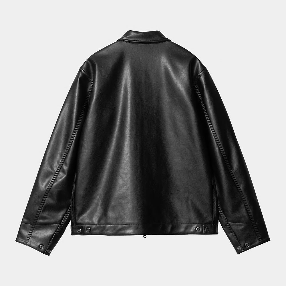Carhartt WIP Detroit Jacket Summer | Black Faux Leather | Stickabush