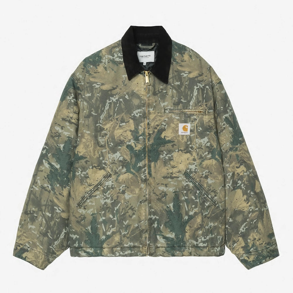 Carhartt WIP OG Detroit Jacket - Camo Combi, Green / Black (stone washed)