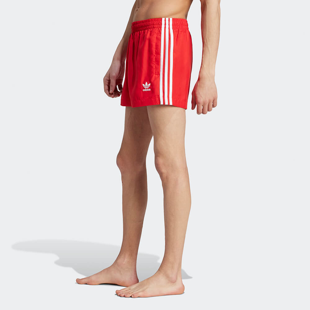 Adidas 3-Stripes Swim Shorts Rot / Weiß   stab retro sneaker  air force one damen  retro sneaker damen  snkraddicted  streetwear marken  schuhe 80er jahre  sneakerjagers  adidas limited edition  80er schuhe  retro sneaker  seltene sneaker  adidas sonderedition 