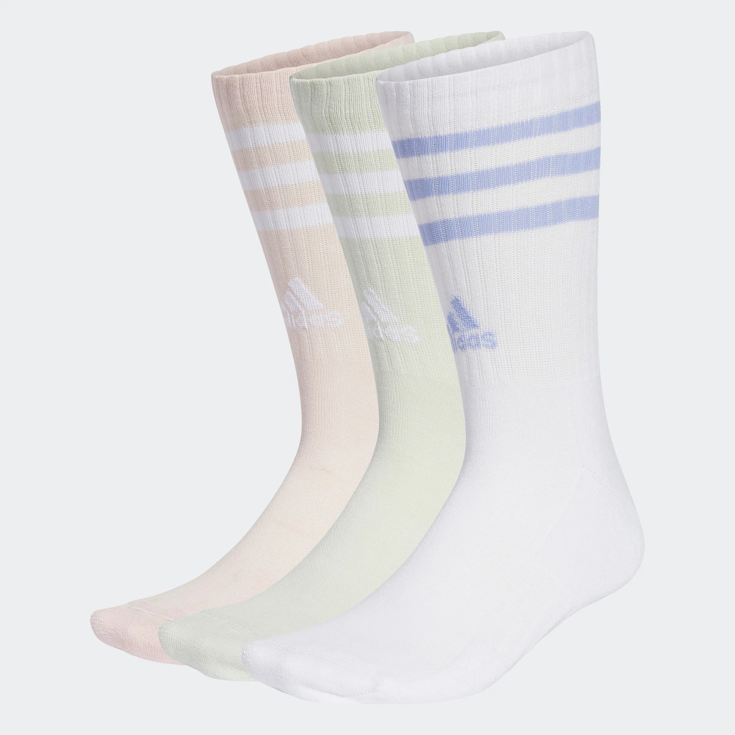 “Adidas 3-Stripes Cushioned Crew Socks 3er Pack. Bequeme und stylische Tennissocken in 3 verschiedenen Farben.“