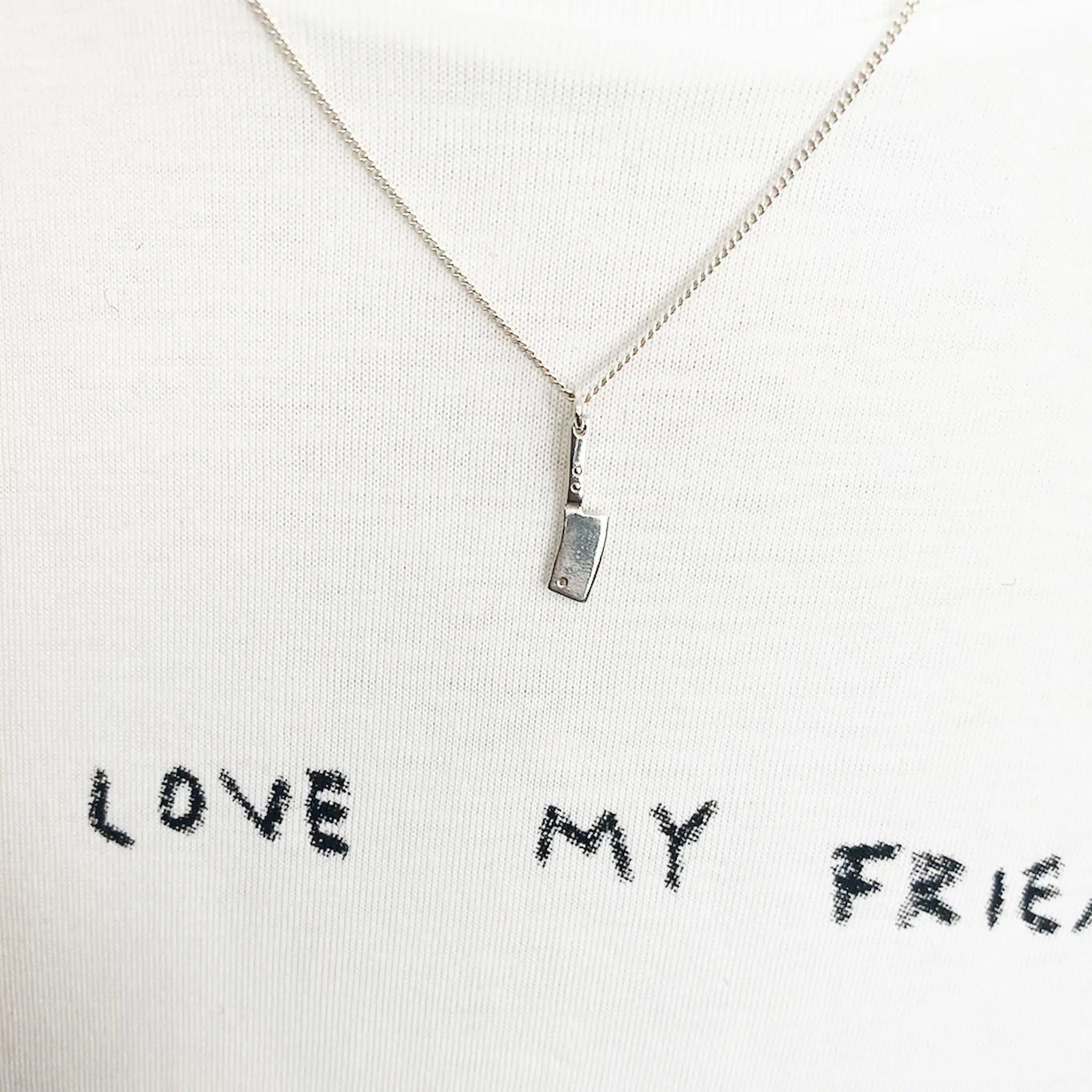 Jonathan Johnson cleaver necklace - silver (sterling silver)