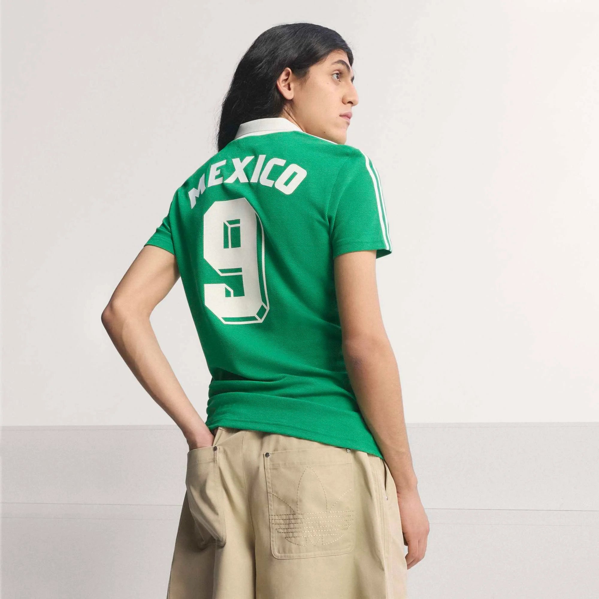 "adidas Originals Mexico 1986 Heimtrikot in Grün – Retro Fußball-Trikot mit der legendären Nr. 9 zur WM 2026 im Blokecore-Style bei Stickabush.“