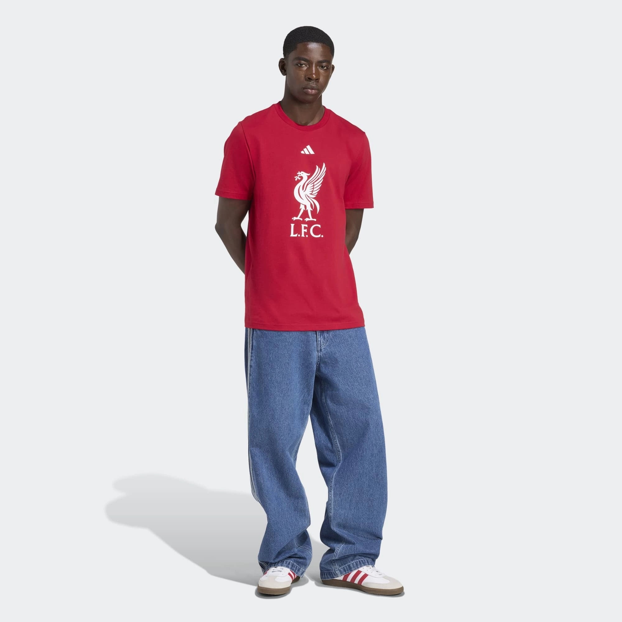 Adidas Liverpool FC DNA Graphic Tee - Strawberry Red