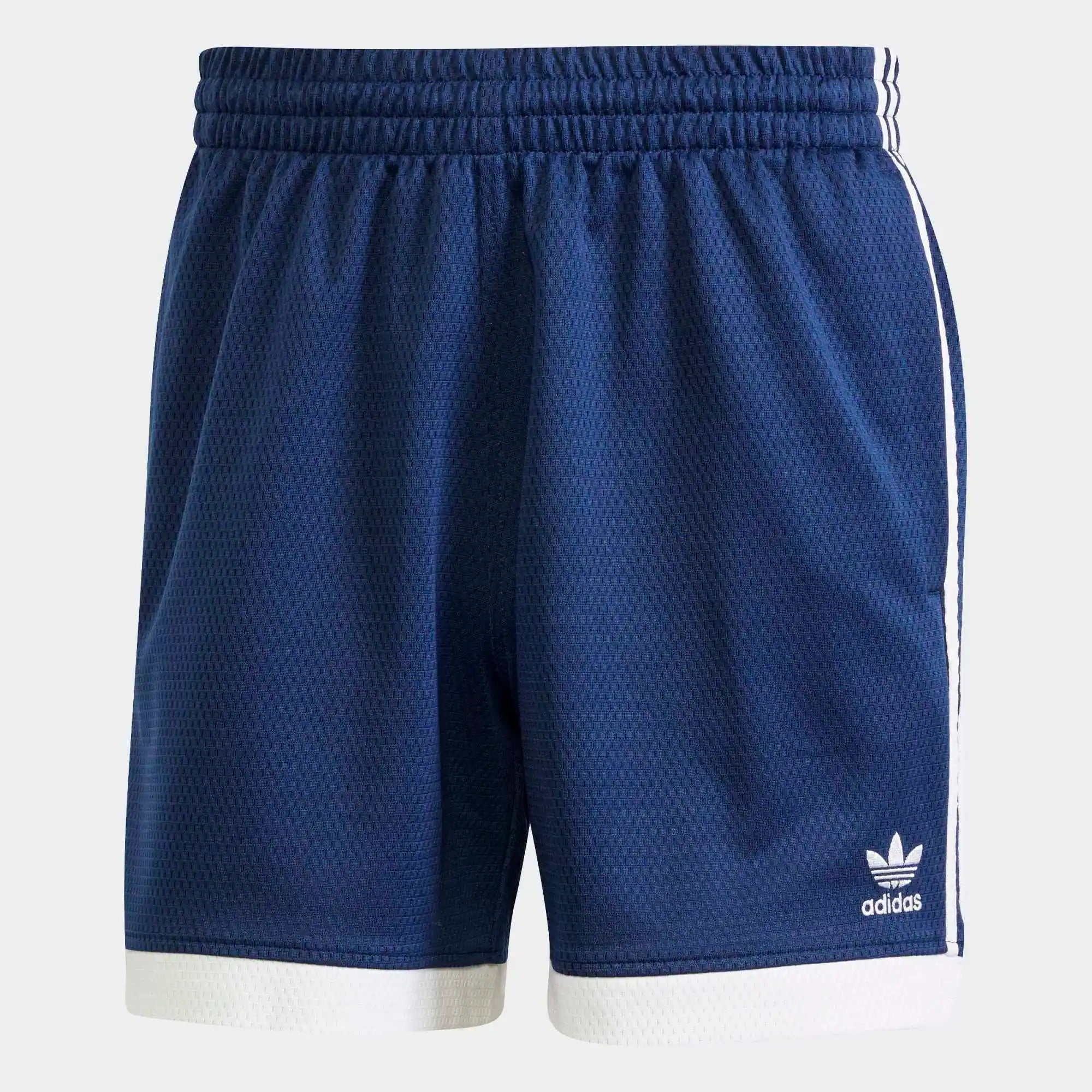Adidas Mock Eyelet Shorts - Night Indigo / White
