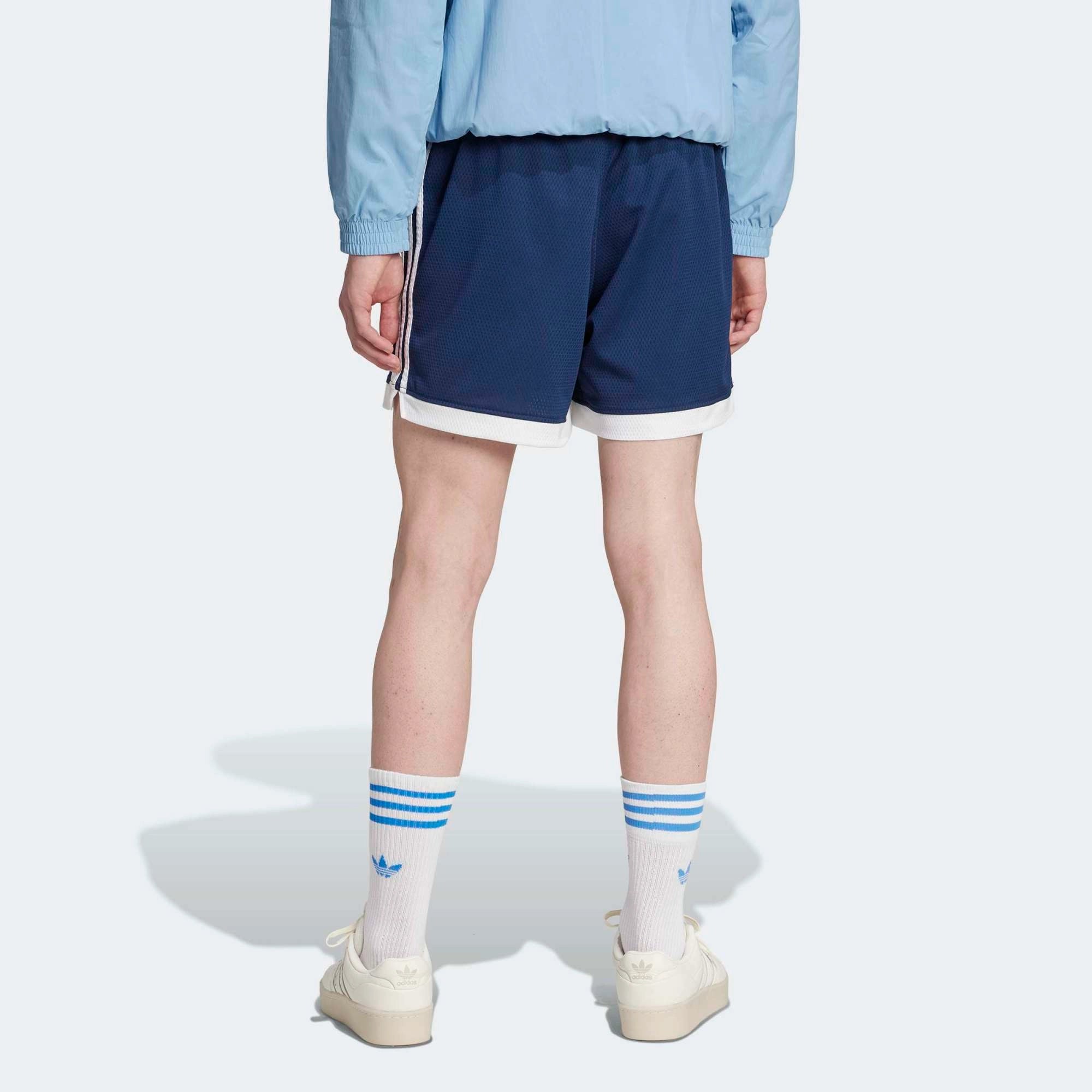 Adidas Mock Eyelet Shorts - Night Indigo / White