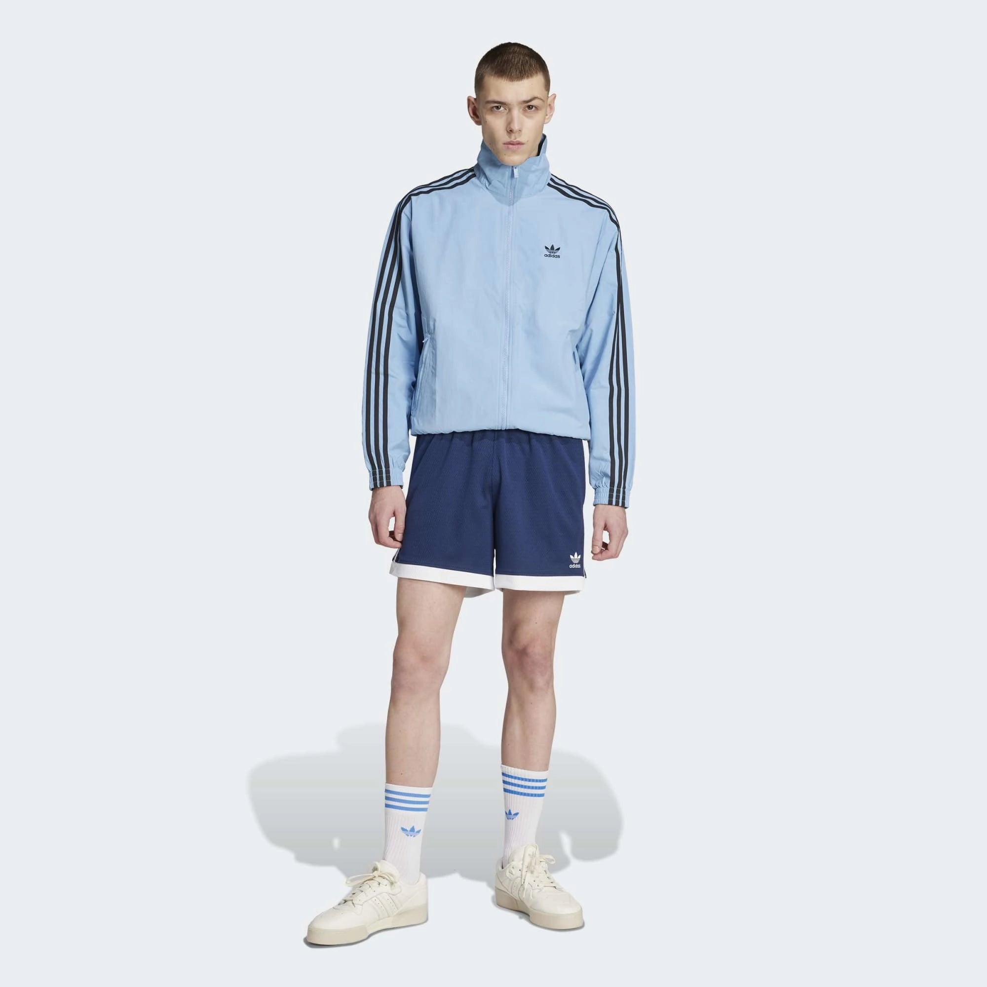 Adidas Mock Eyelet Shorts - Night Indigo / White