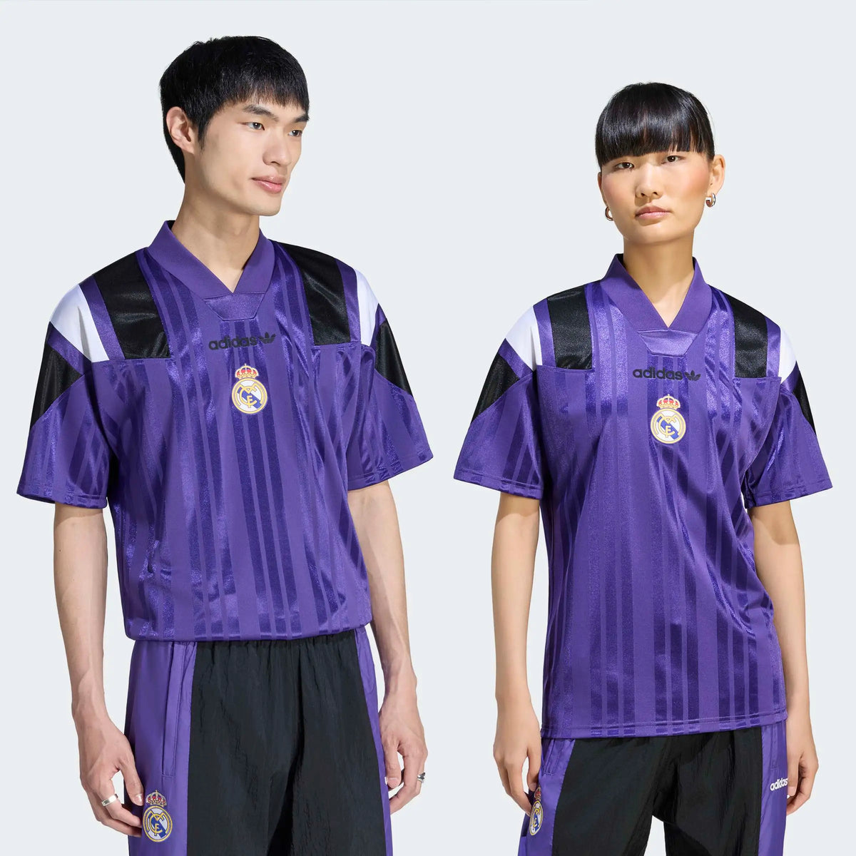 adidas Originals Real Madrid EQT Trikot in Purple – Frontansicht Models bei STICKABUSH