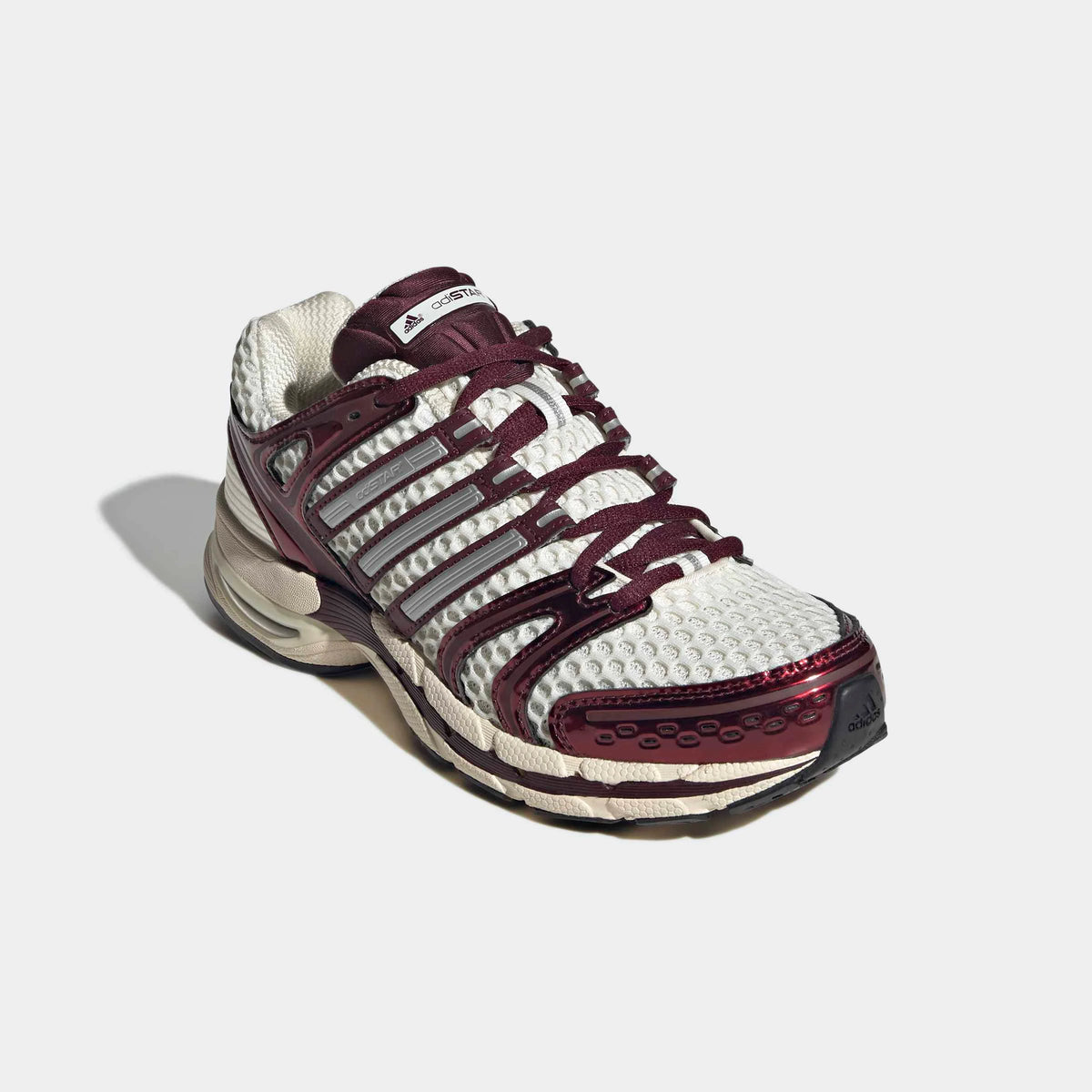 adidas Originals Adistar Control 5 Sneaker in Cream White / Silver Metallic / Maroon – Vorderansicht im STICKABUSH Online-Shop