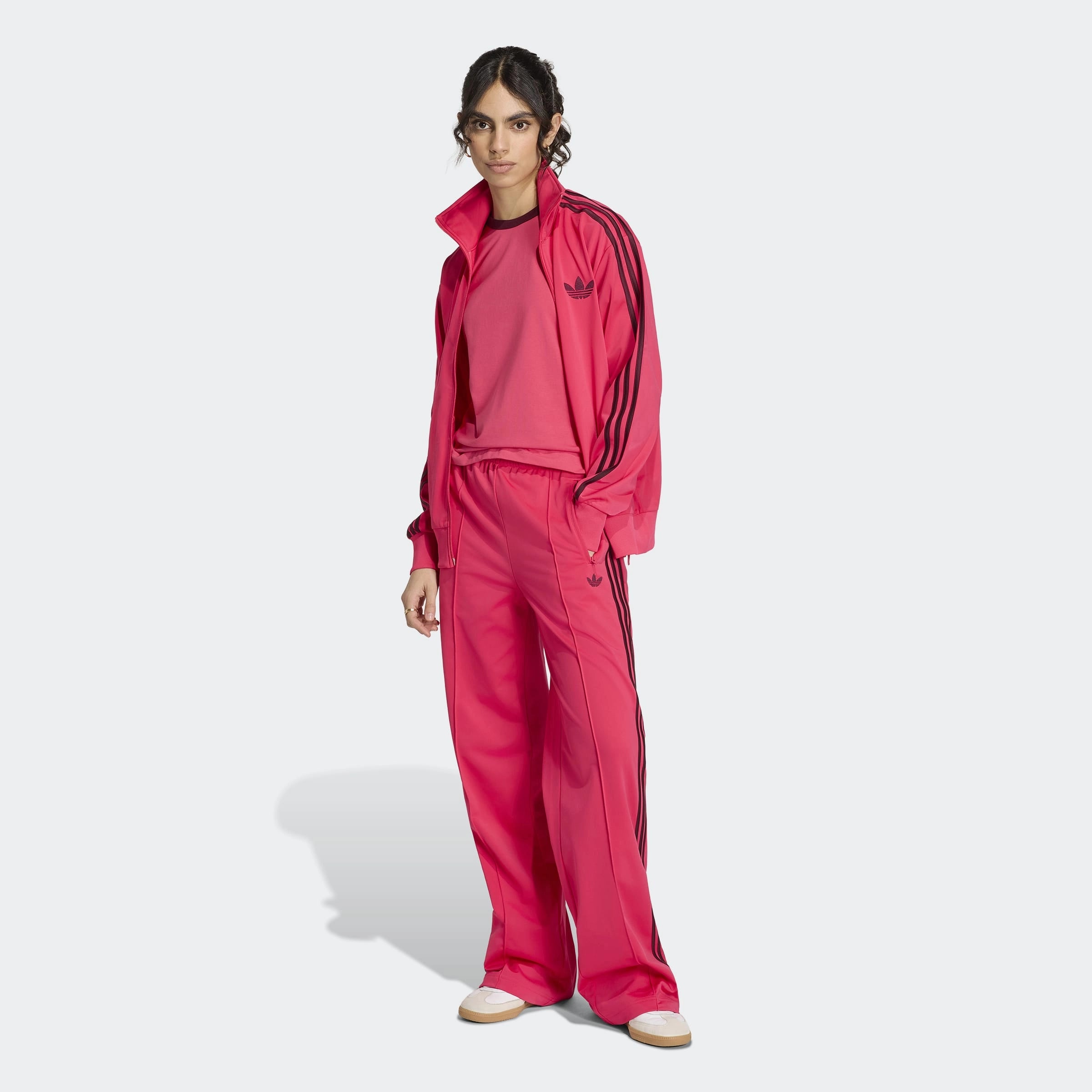 adidas Originals Firebird Loose Track Pants – Power Pink / Maroon