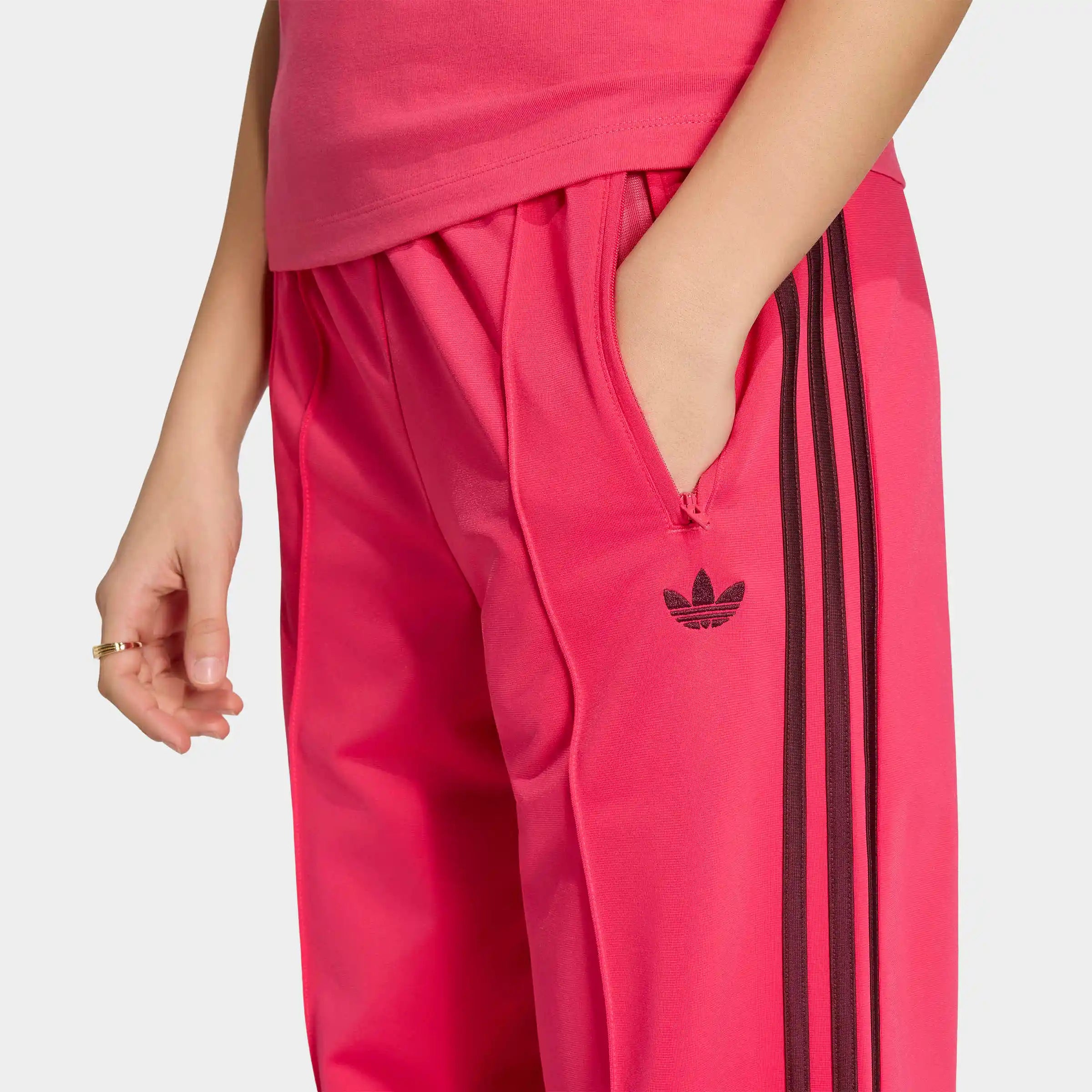 adidas Originals Firebird Loose Track Pants – Power Pink / Maroon