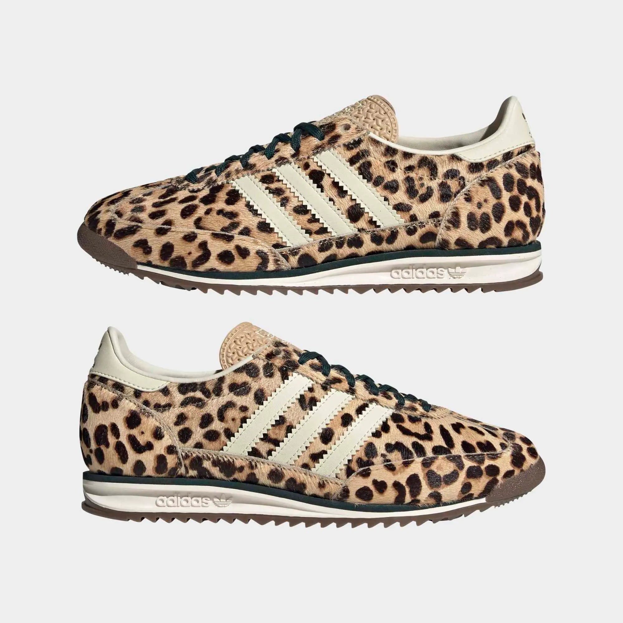 "adidas SL 72 OG Damen Sneaker in Leopard Print Magic Beige mit brauner Gummisohle, Style-ID: KI4205 bei Stickabush Berlin."