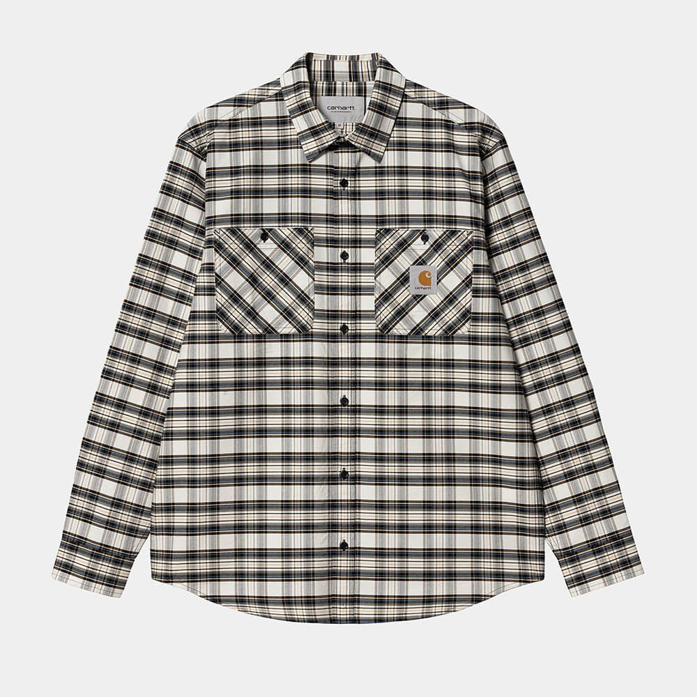 Carhartt WIP L/S Solander Shirt - Solander Check, Wax