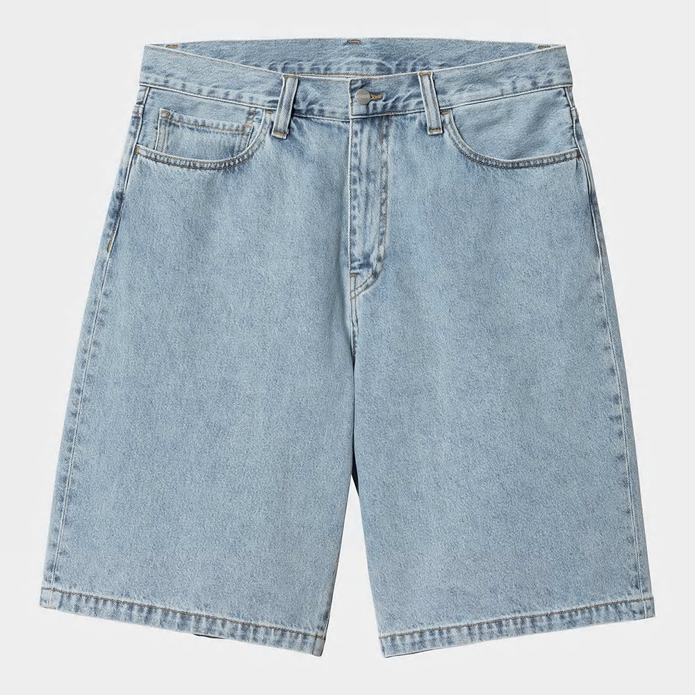 "Carhartt Landon Short in Blau (gebleicht), Denim, I030469_01_35, jeans shorts mit lockeren Schnitt, gebleichter Effekt für Vintage-Look."