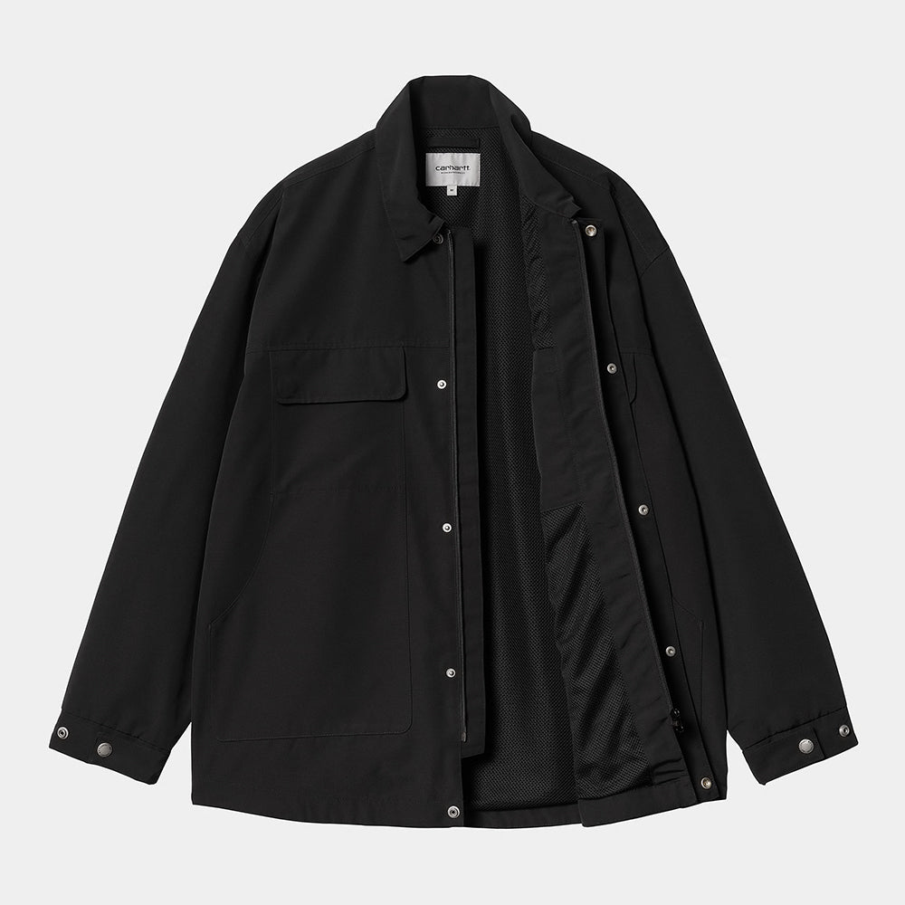 "Carhartt Liam Jacket Black I034564_89_XX: Leichte Jacke mit einem Polyester-Mesh gefüttert, Frontreißverschluss, Brust-Taschen und aus wasserabweisend."