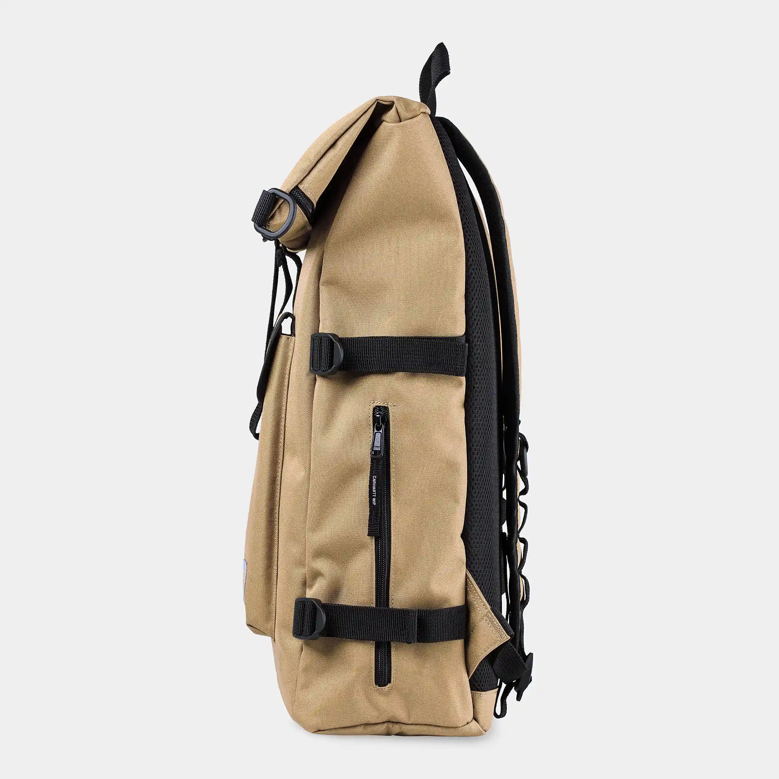 “Carhartt WIP Philis Backpack in Dusty Hamilton Brown, I031575_07E_XX, Carhartt Rucksack aus robustem Polyester-Canvas, mit geräumigem Hauptfach, seitlichen Taschen und verstellbaren Trägern.“
