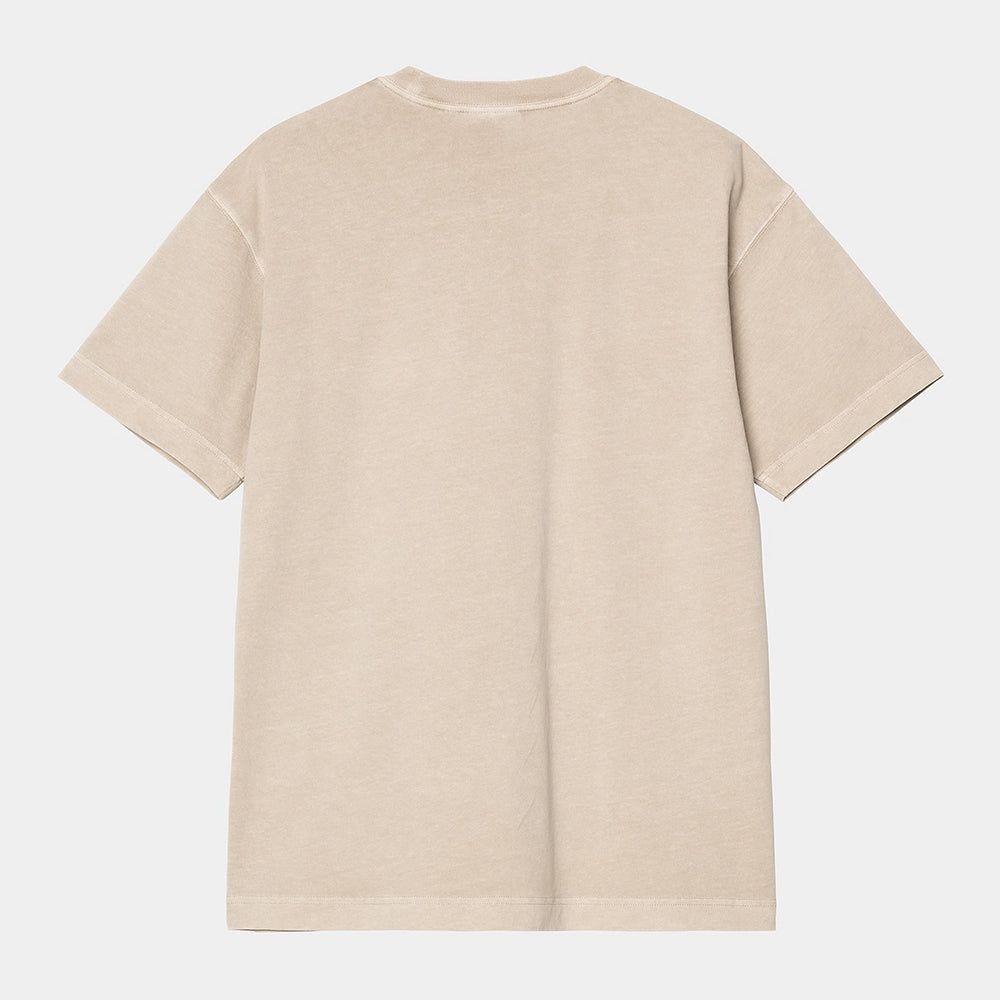 "Carhartt Nelson T-Shirt in Fleur De Sel, I029949_2LP_GD, Baumwolle, Kurzarm, 'garment dyed' für sanften, hellen Farbton."