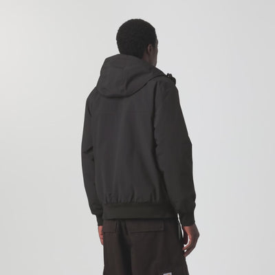 Carhartt WIP Hooded Sail Jacket Black Video mit Model – STICKABUSH Streetwear Store Berlin-Kreuzberg
