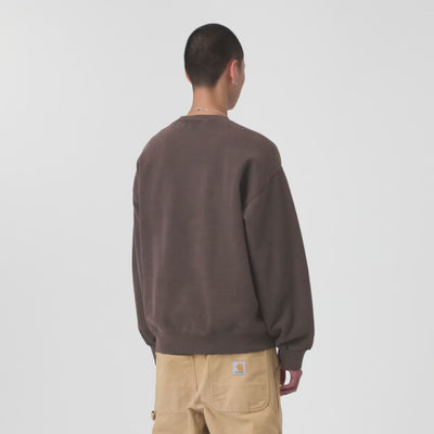 Carhartt WIP Vista Sweat in der Farbe Tobacco (Garment Dyed) Video Outfit am Model – STICKABUSH Streetwear Store Berlin-Kreuzberg