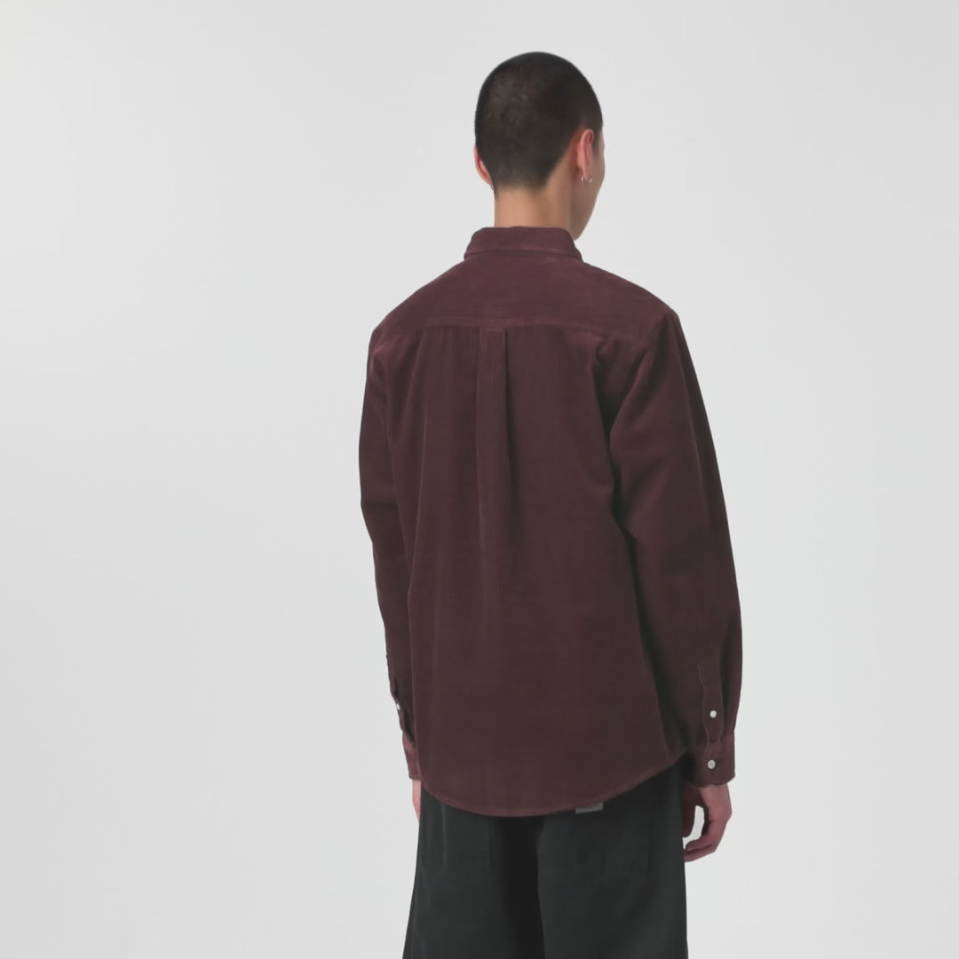 “Carhartt WIP L/S Madison Cord Shirt in Amarone Video  getragen im STICKABUSH Store Berlin Kreuzberg“